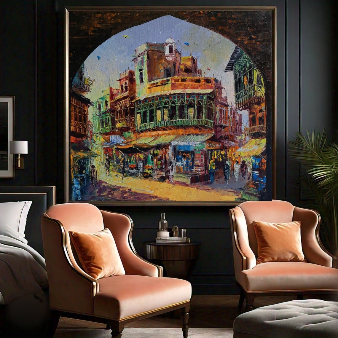 Indian Balcony City Wall Art, Travel Poster