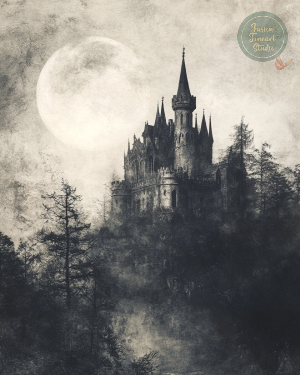 Halloween Haunted House Vintage Poster Print - Image 3