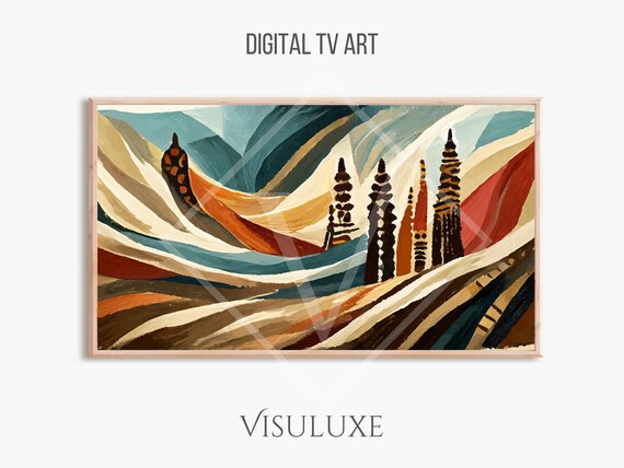 Abstract Tribal Painting Frame Tv Art Tribal Abstract Oil Painting Heavy Brushstrokes Tribal Abstract Painting Screensaver Tv Tv 169 Ar