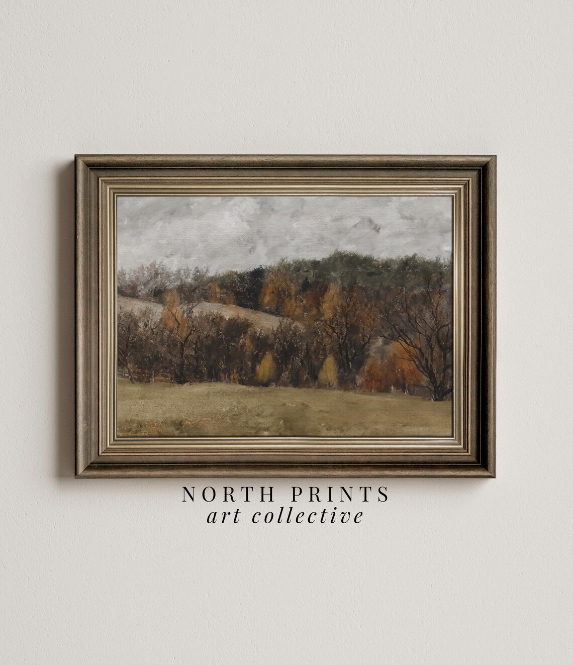 Rustic Autumn Country Landscape Vintage Art Print