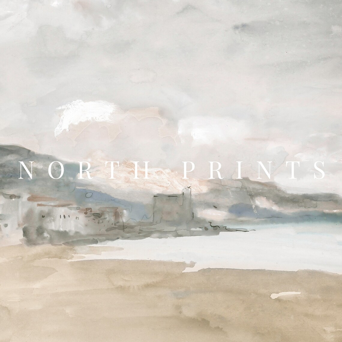 Neutral Summer Coastal Vintage Art Print - Image 4
