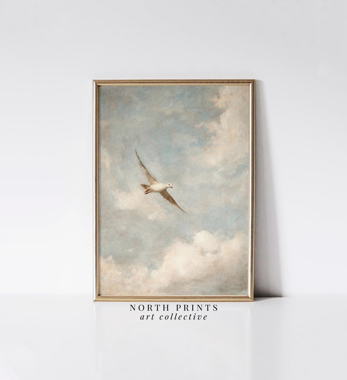 Vintage Bird Painting Coastal Nursery Art Print