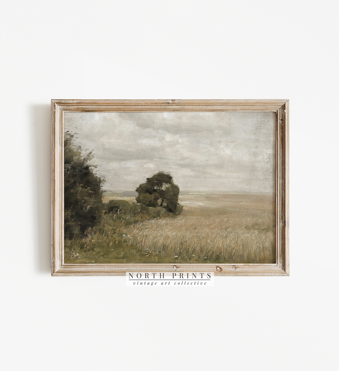 Vintage Summer Landscape Painting, Country Meadow Art Print - Image 3