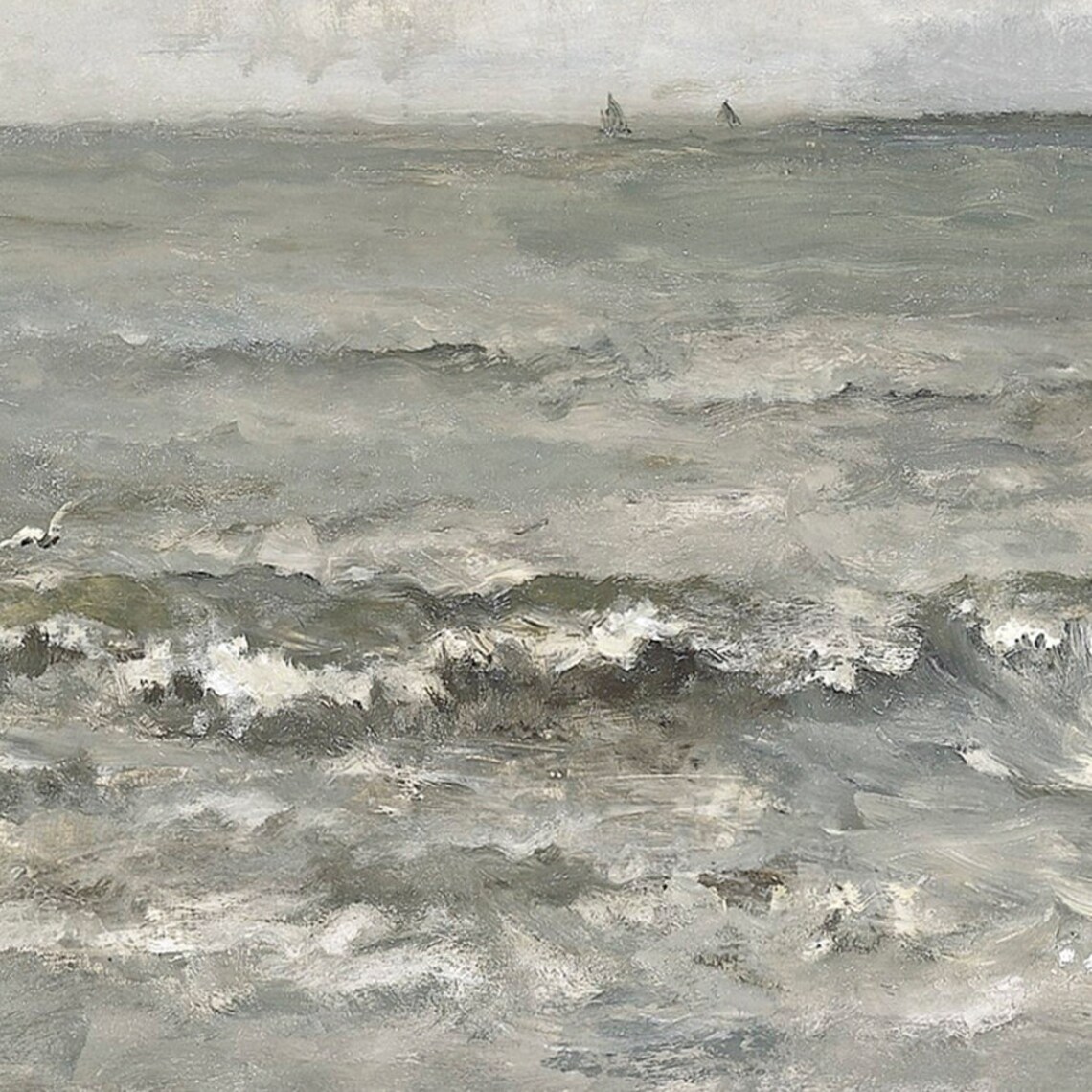 Seascape Oil Painting Vintage Ocean Waves Art Print - Image 2