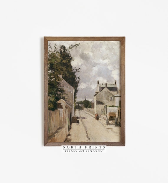 Farmhouse Vintage European Landscape Art Print