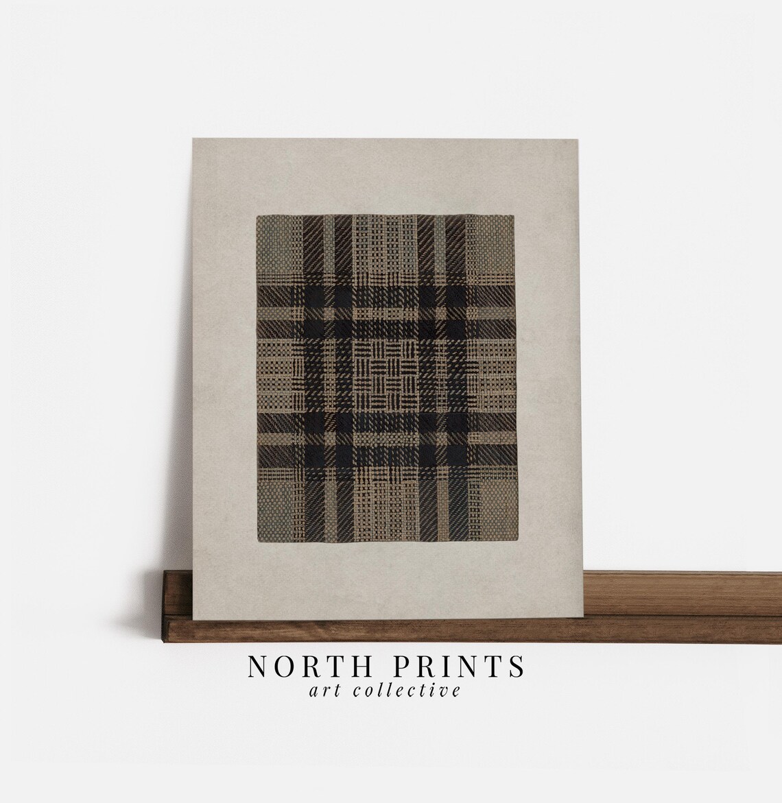 Plaid Art Neutral Brown Tartan Farmhouse Decor - Image 2
