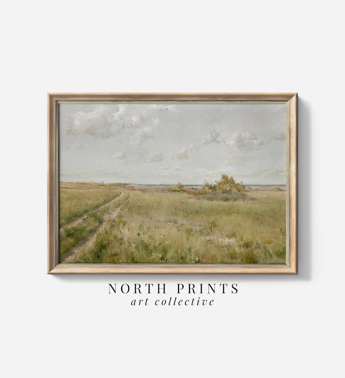 Country Road Summer Field Landscape Art Print