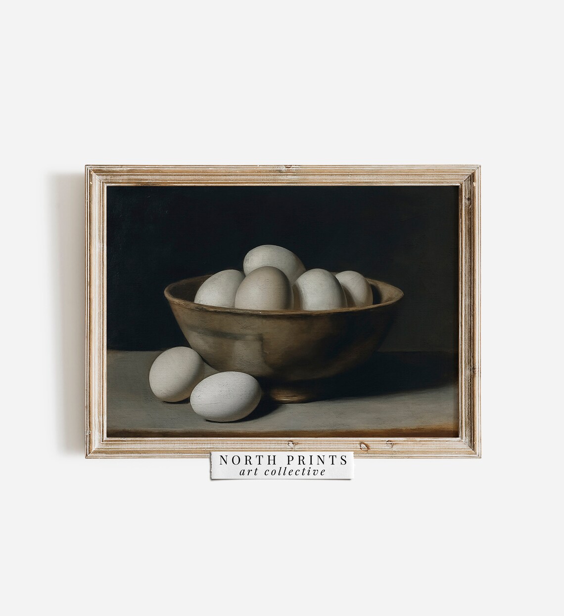 Farmhouse Kitchen Eggs in a Wooden Bowl Art Print - Image 3