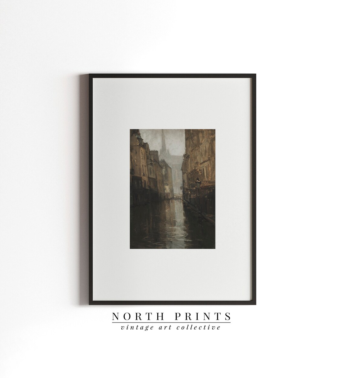 Dark And Moody French Cityscape Art Print - Image 2