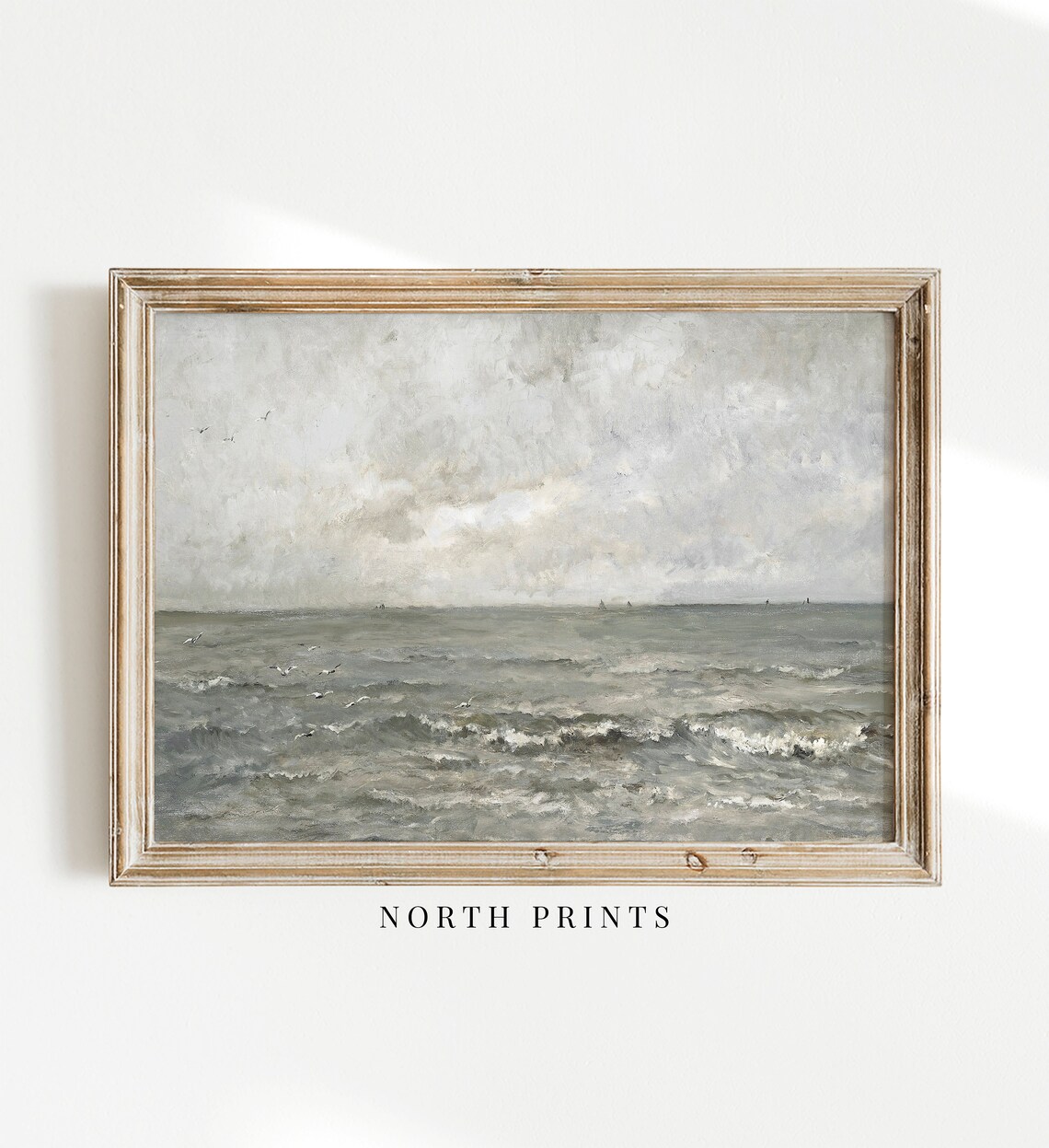 Seascape Oil Painting Vintage Ocean Waves Art Print - Image 3