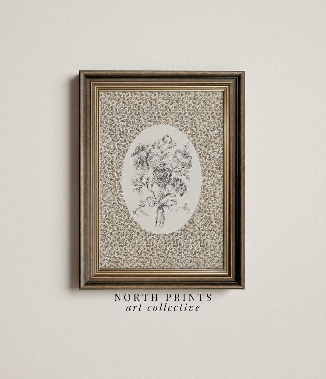 Botanical Nursery Floral Sketch Art Print