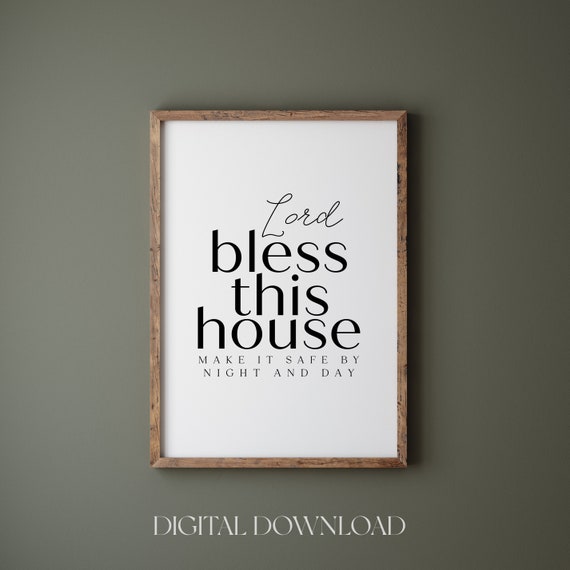 Lord Bless This House Christian Scripture Wall Art