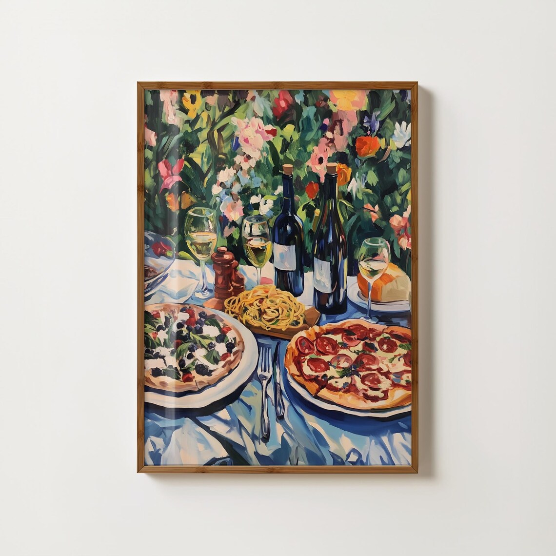 Italian Dining Mediterranean Vintage Kitchen Poster Print
