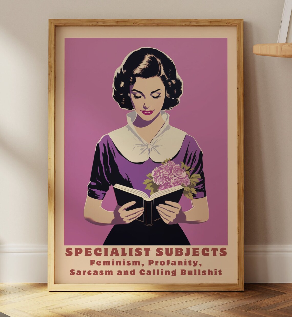 Feminist Rights Retro Poster, Funny Empowerment - Image 4