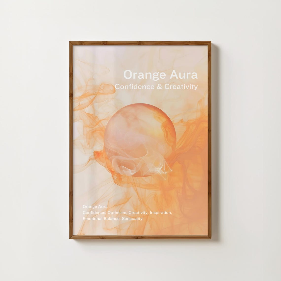 Orange Aura Confidence and Creativity Spiritual Affirmation Poster