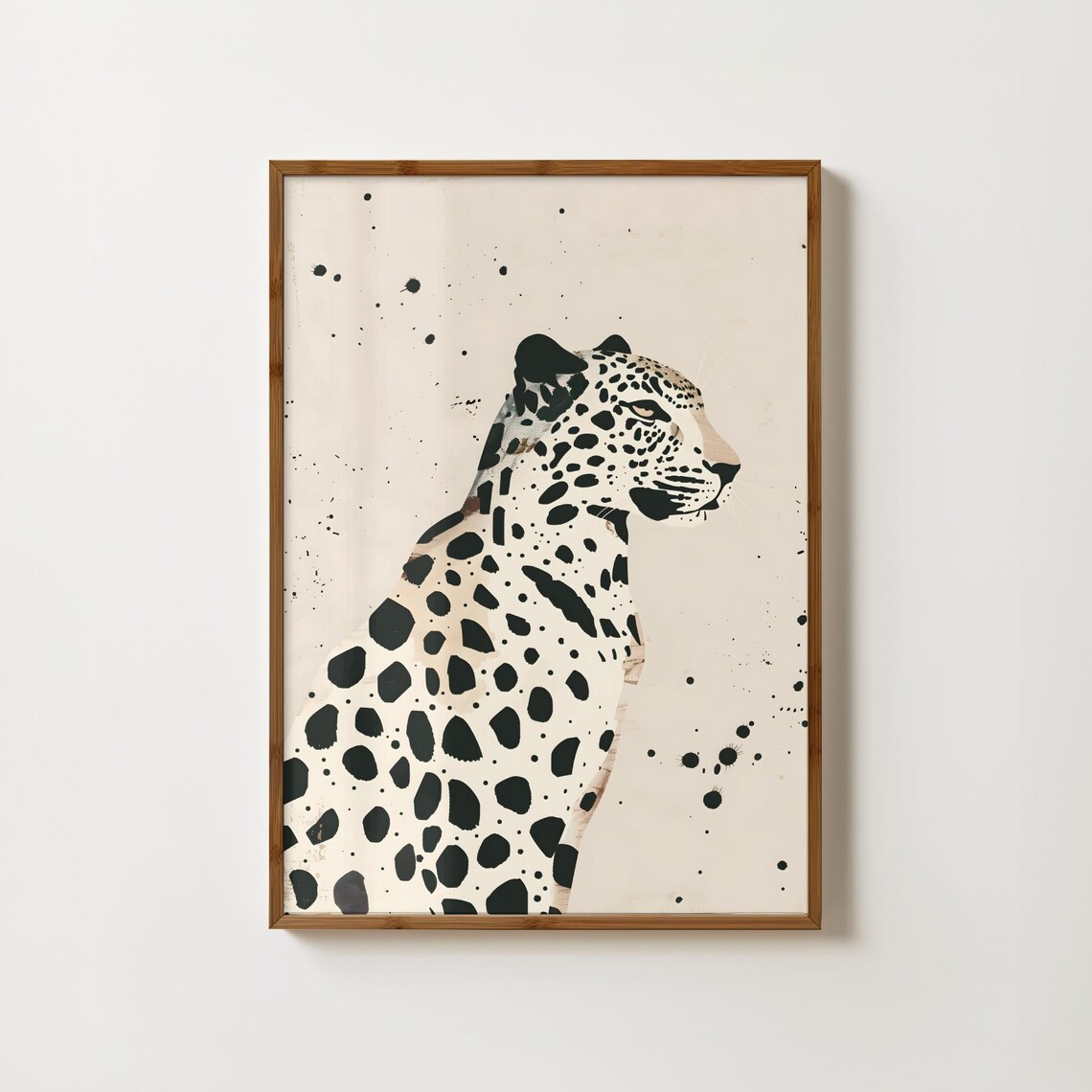 Minimal Cheetah Print, Eclectic Big Cat Art Print