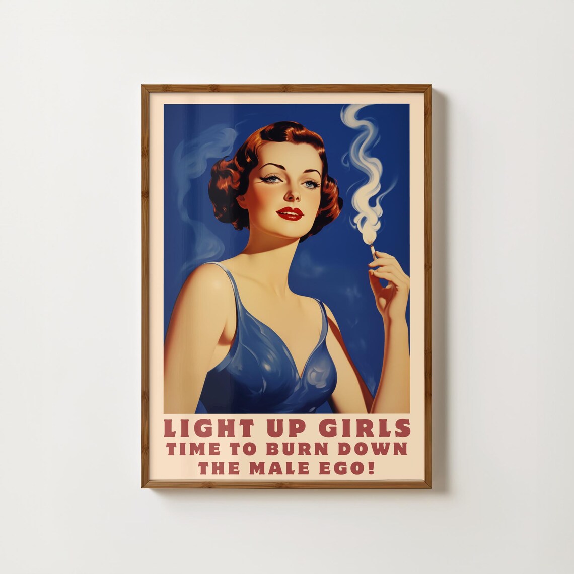 Retro Feminist Art Print, Girl Power Wall Poster