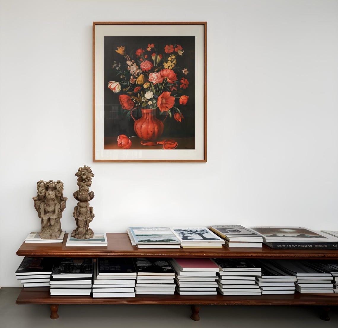 Moody Flowers Painting Vase Of Flowers Print Vintage Floral Decor Gothic Wall Art Dark Academia Print Antique Painting Dark Flower Prints - Image 2