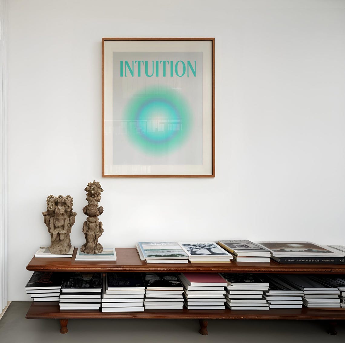 Intuition in Aqua Aura Typography Gradient Mindfulness Poster - Image 3