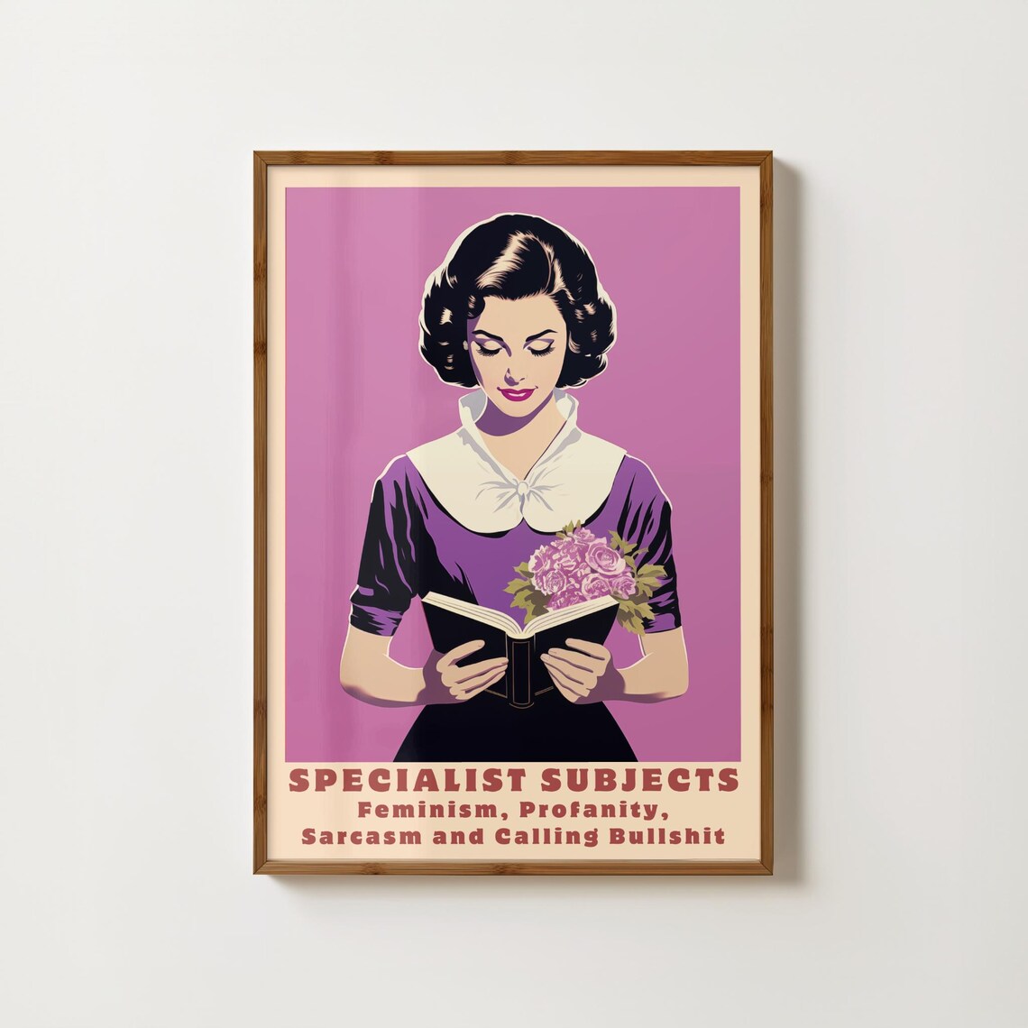 Feminist Rights Retro Poster, Funny Empowerment