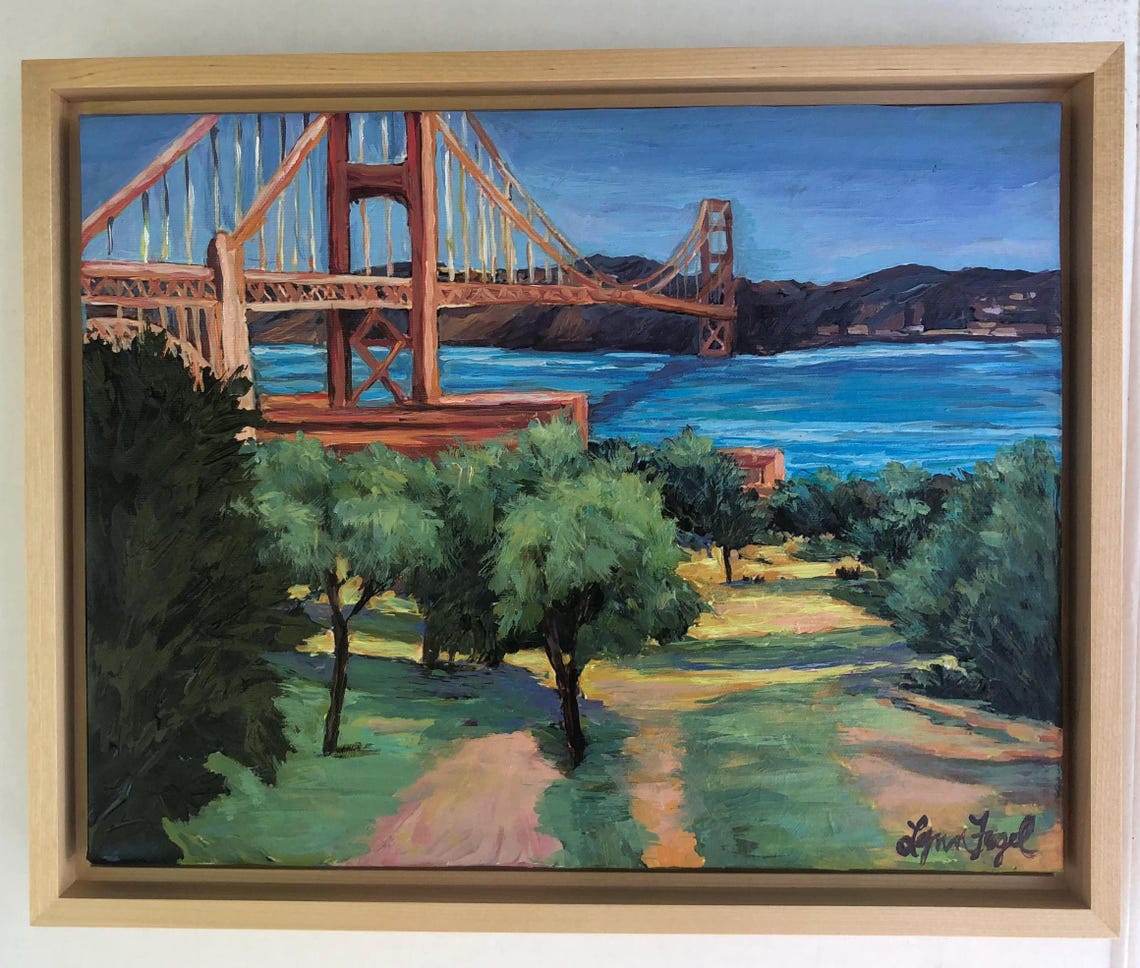 Golden Gate Bridge San Francisco Bay View Cityscape Art Poster - Image 4