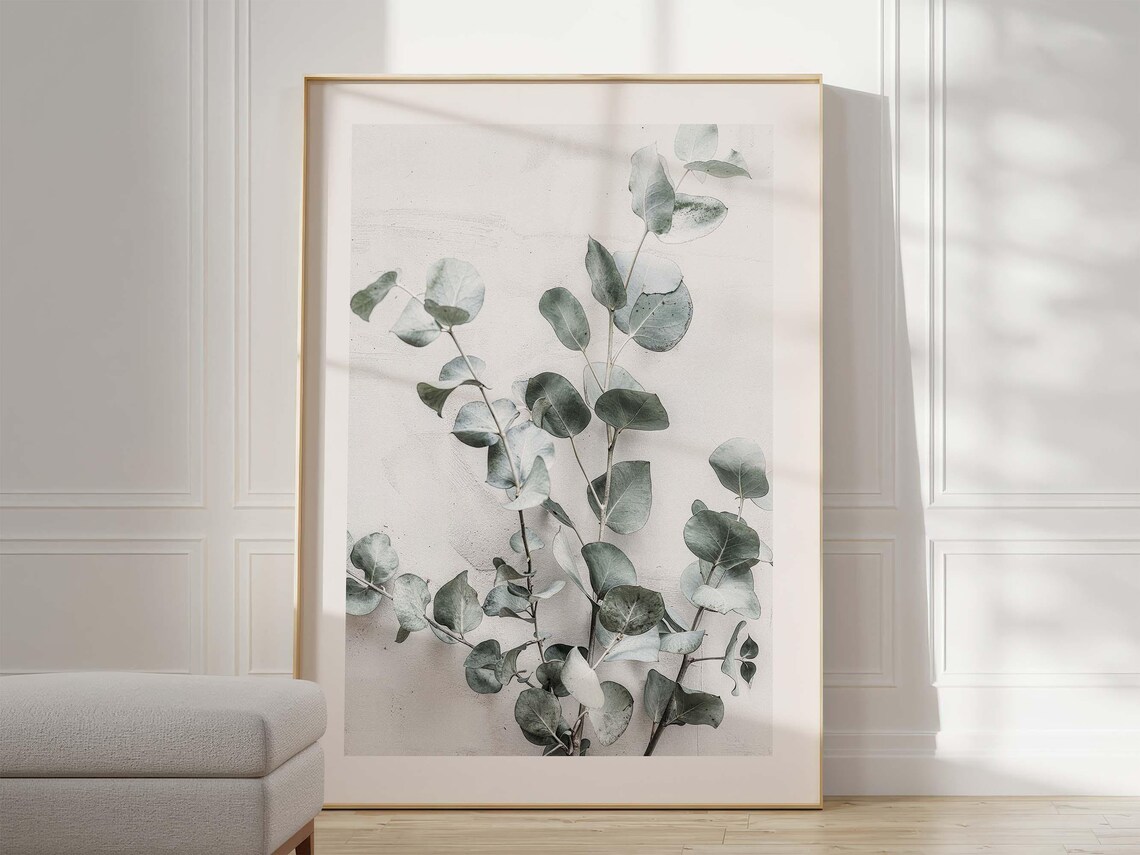 Eucalyptus Poster, Scandi Style Botanical Boho Wall Art