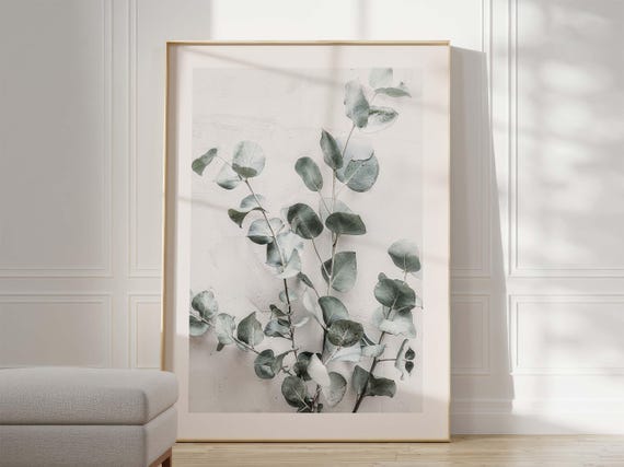Eucalyptus Poster, Scandi Style Botanical Boho Wall Art