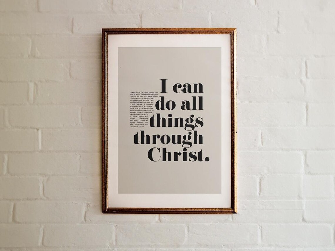 Philippians 4:13 Scripture Art Print, Christian Quote - Image 4