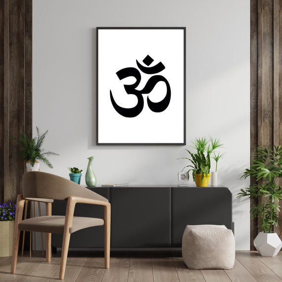 Om Symbol Spiritual Art Print Artwork Meditation Decor Wall Art Zen Home Decor Yoga Print