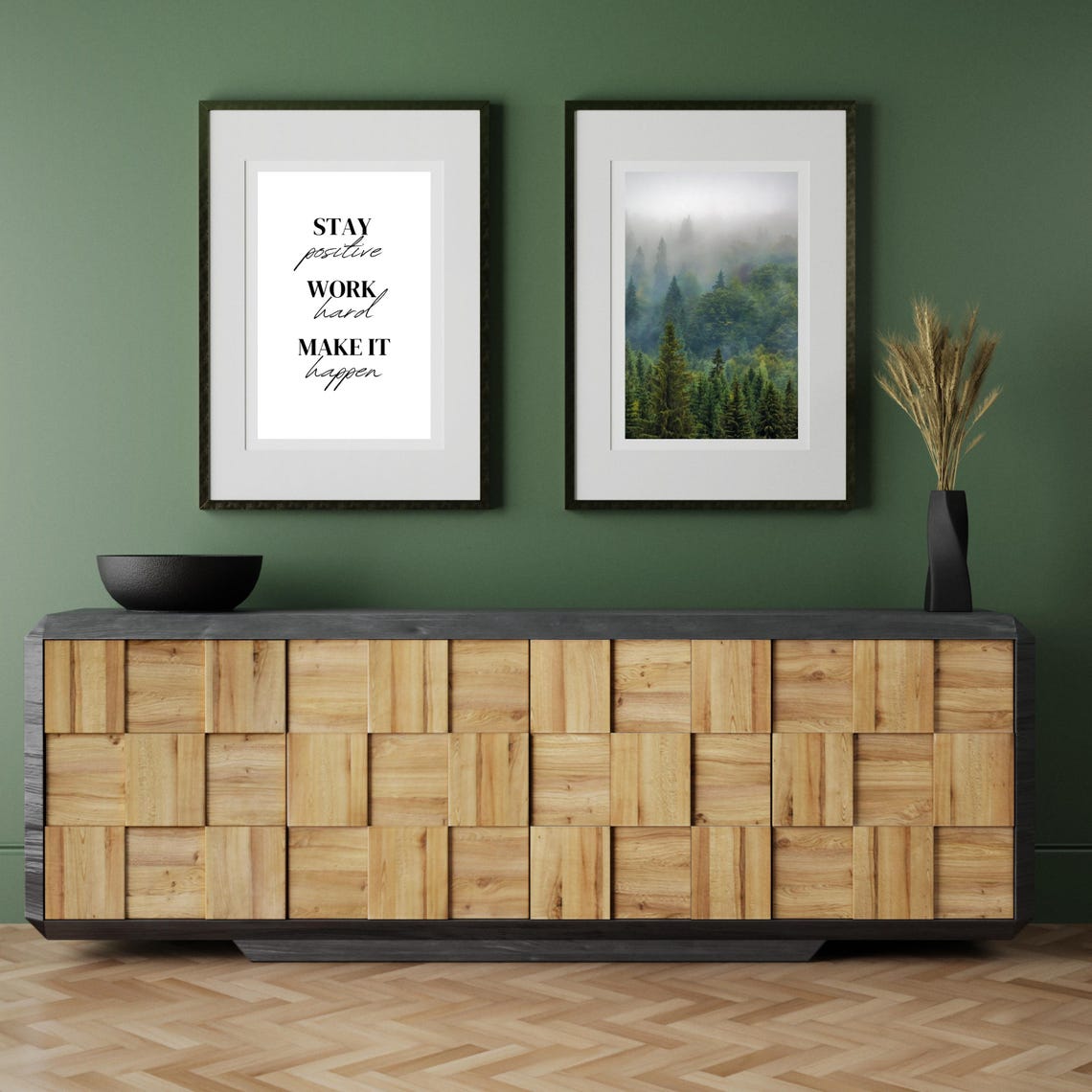 Stay Positive Work Hard Make It Happen Motivational Desk Quote Poster - Image 3