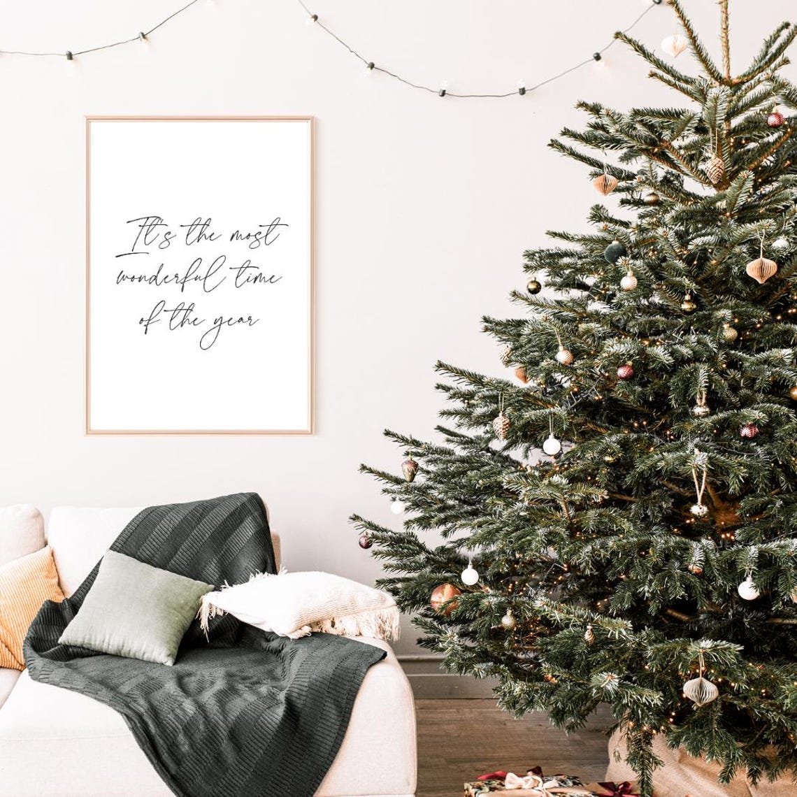 Its The Most Wonderful Time Of The Year Christmas Script Poster