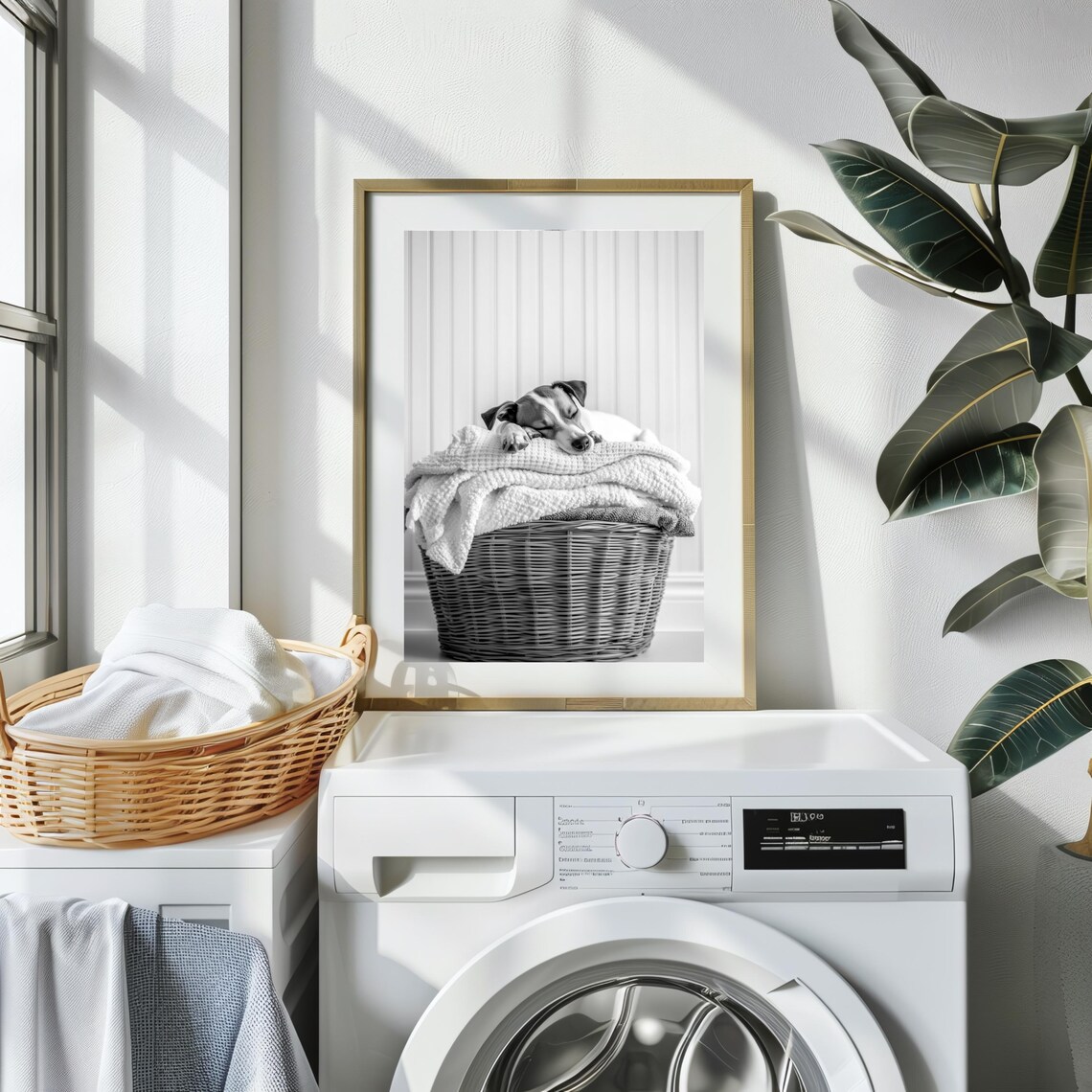 Jack Russell Laundry Room Art Print, Dog Lover Decor - Image 2