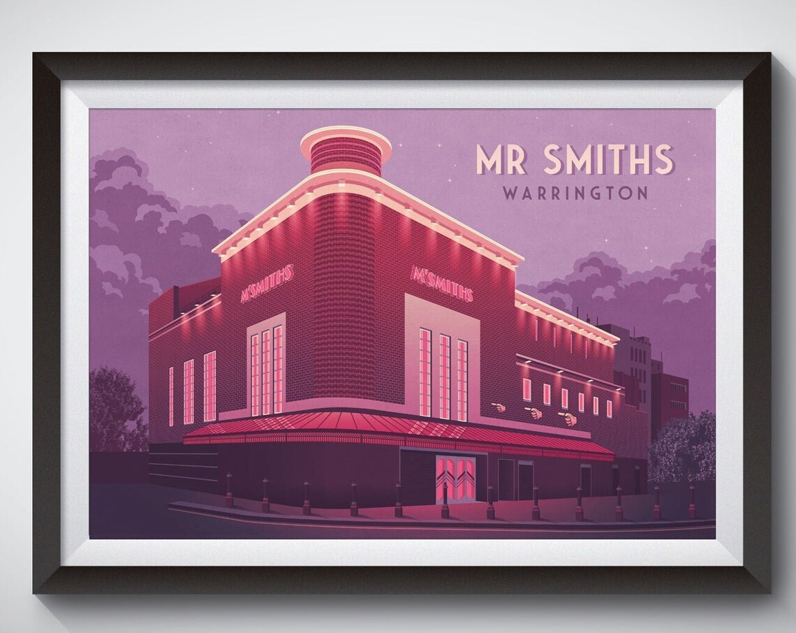 Mr Smiths Warrington Art Deco Club Night Vintage Venue Poster