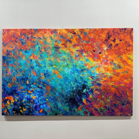 Colorful Abstract Canvas Art Modern Wall Hanging