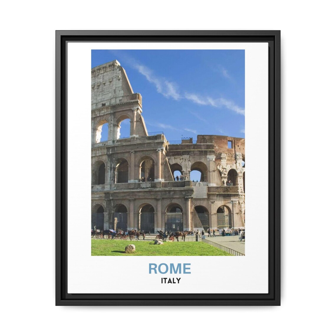 Rome Colosseum Ancient Arena Historic Landmark Italy Travel Poster