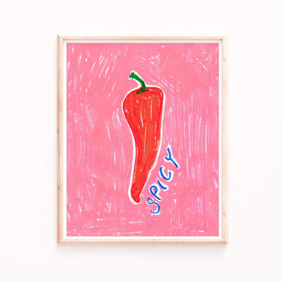 Spicy Chili Pepper Art Print, Modern Kitchen Decor