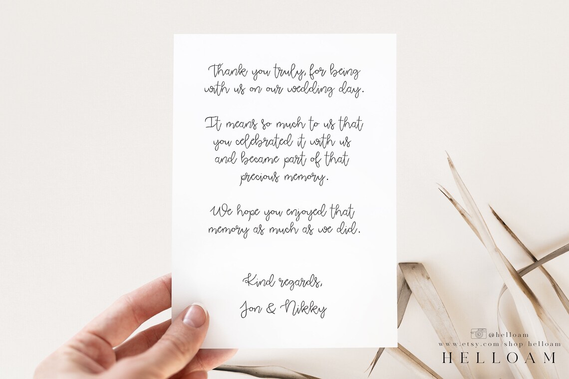 Modern Boho Wedding Thank You, Minimalist Poster - Image 4
