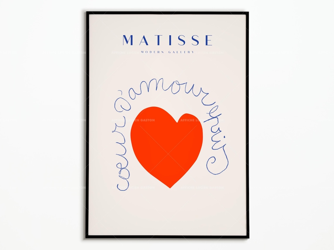 Henri Matisse Heart Poster, Matisse-Inspired Art Print