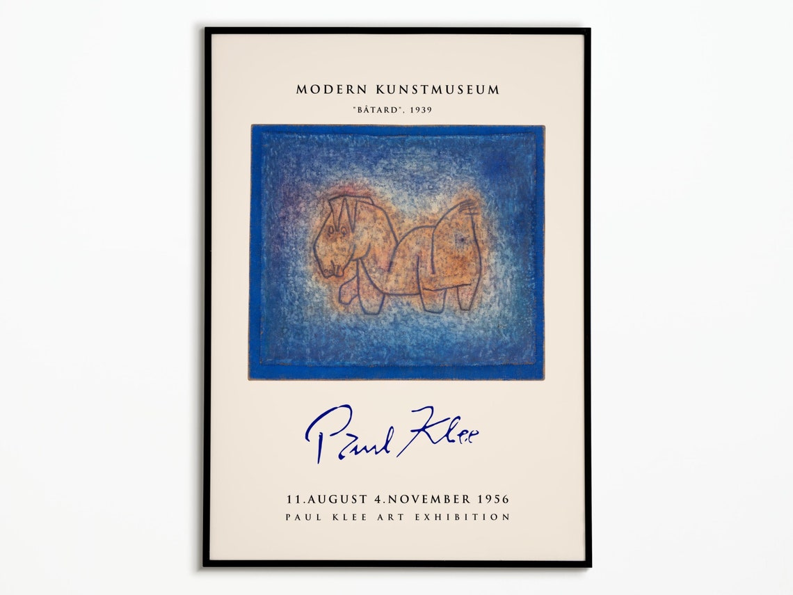 Paul Klee Batard 1939 Blue Abstract Dog Art Museum Show Poster