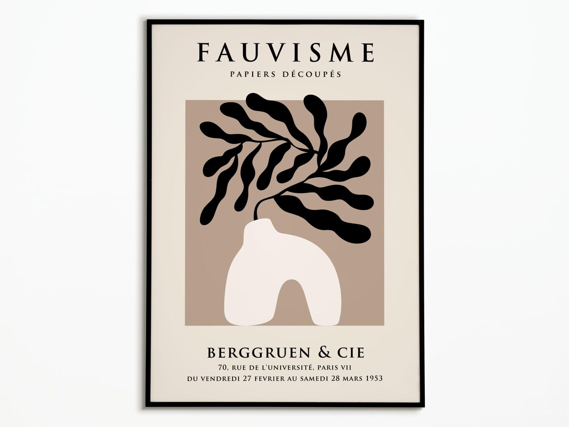 Matisse-Inspired Abstract Art Poster Print