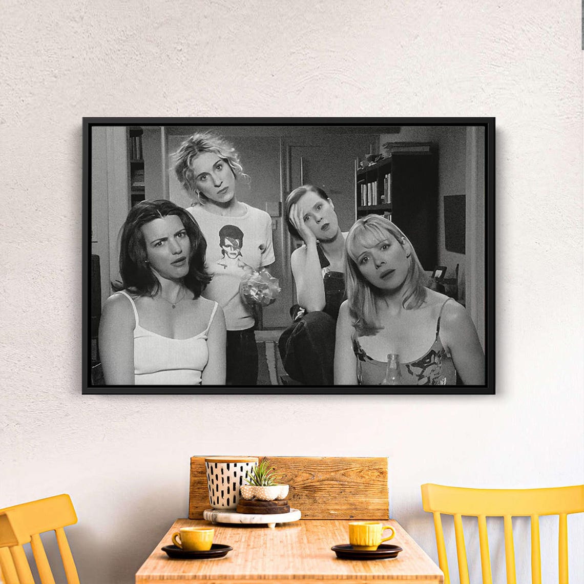 Funny Pop Culture Bathroom Canvas Satc Tv Scene Wall Decor Retro Print