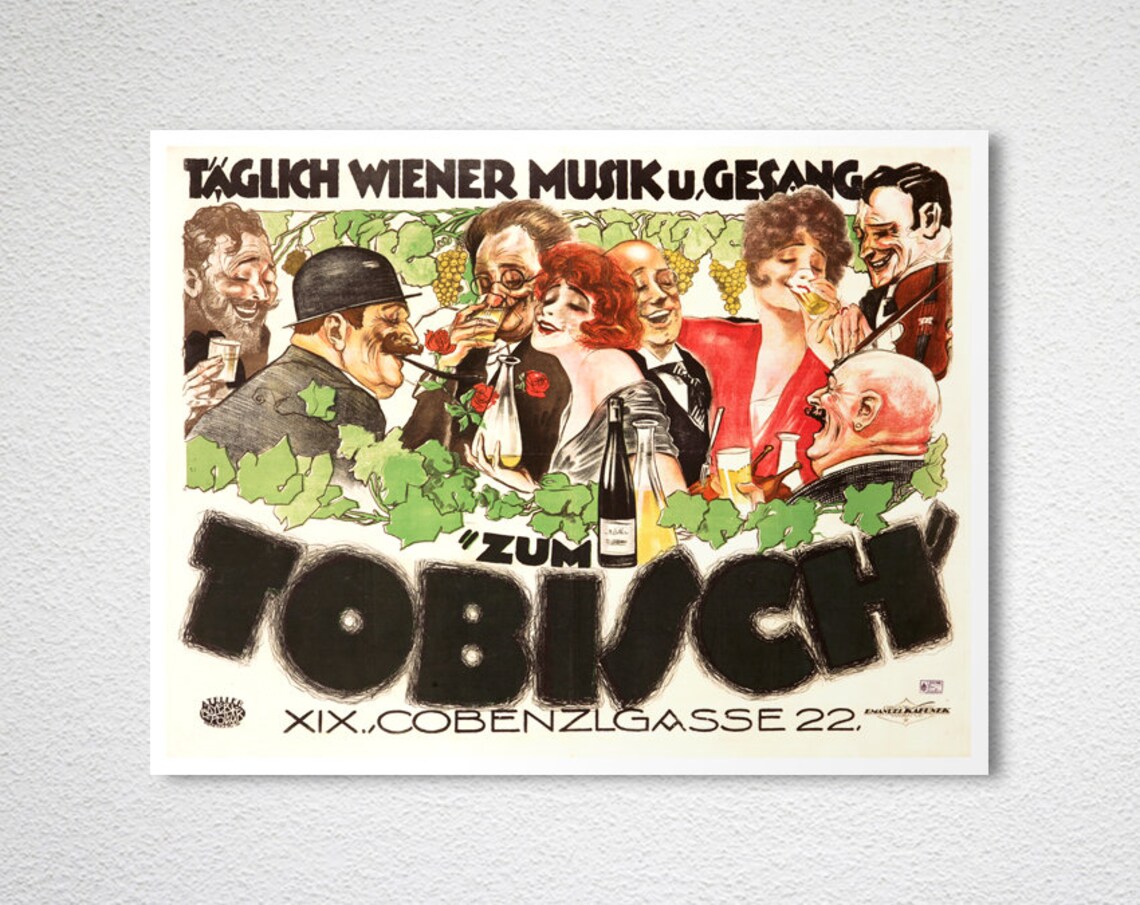Zum Tobisch Vienna Wine Tavern Daily Viennese Music Vintage Ad Poster - Image 2
