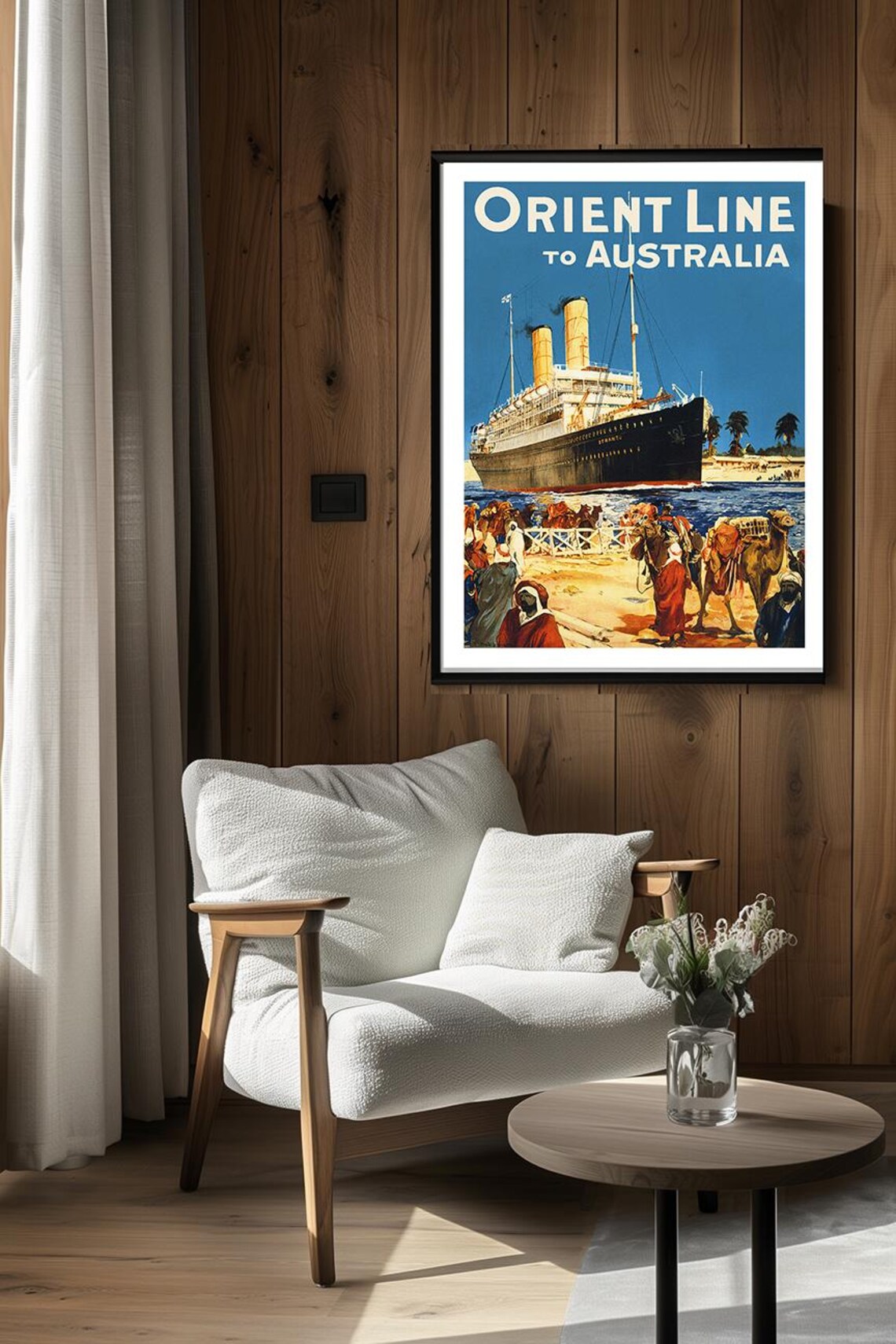 Orient Line to Australia Ocean Liner Vintage Travel Poster Art - Image 2