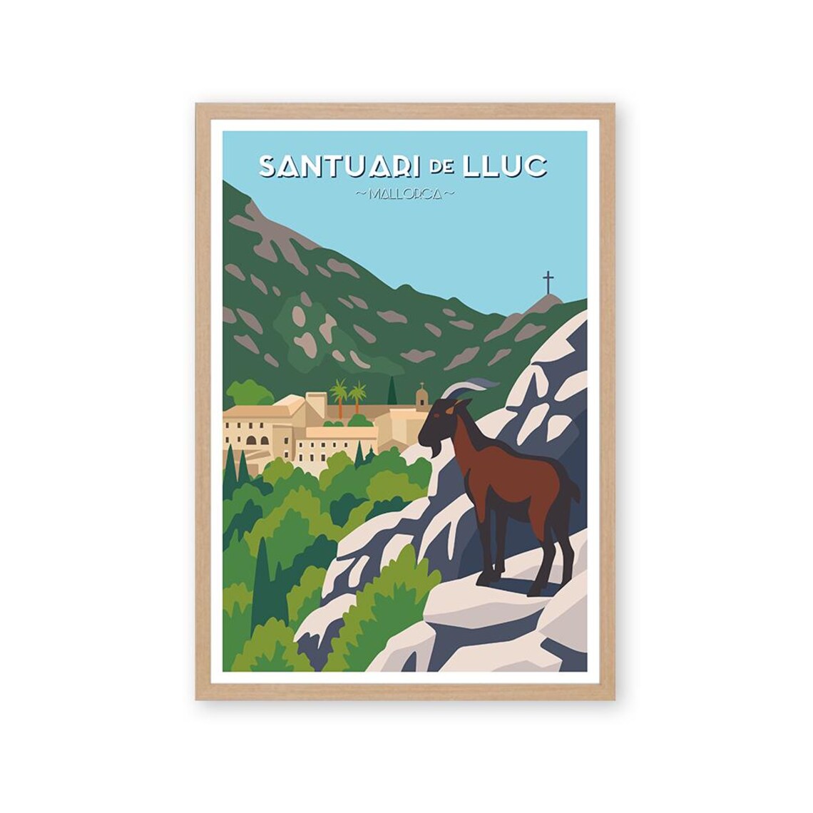 Santuari Del Lluc Mallorca Travel Poster