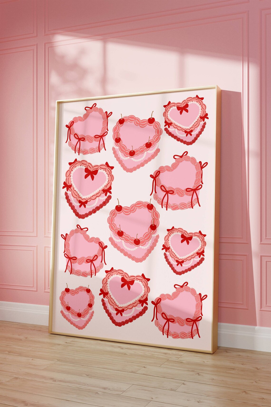 Cake Heart Candy Preppy Room Decor Poster