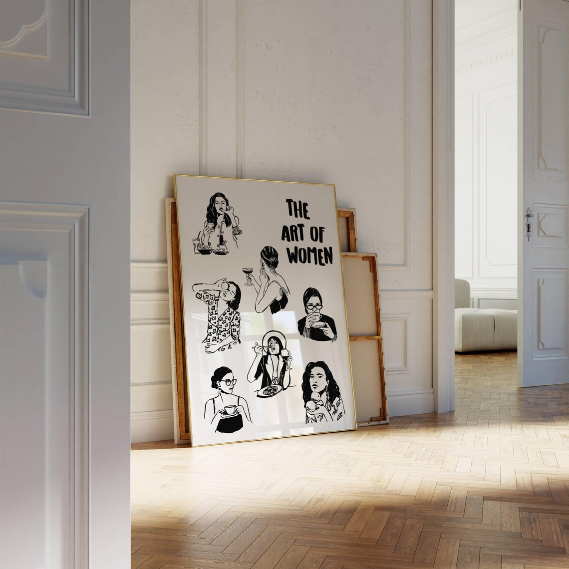 The Art of Women Black Line Illustration Feminist Home Decor Poster - Image 4