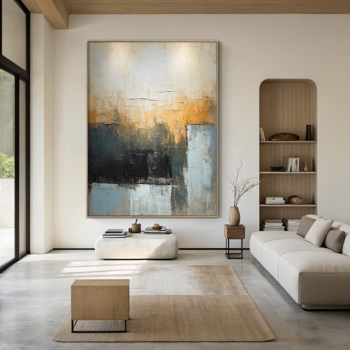 Multi Color Abstract Oil Painting Textured Acrylic Painting Modern Art Wabi Sabi Art Decorative Art Wall Art - Image 5