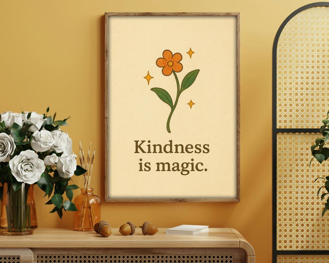 Kindness Is Magic - Inspirational Quote Art - Image 2