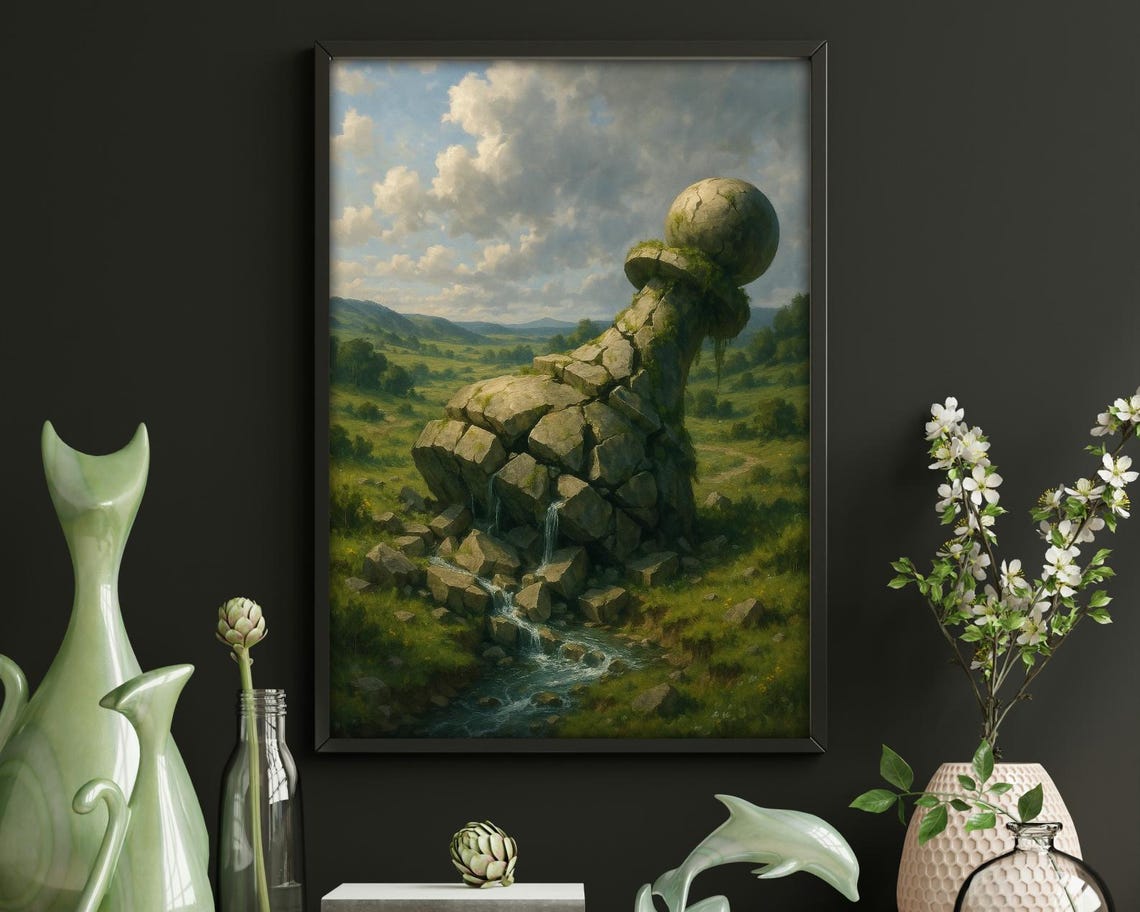 Fallen Pawn Waterfall Surreal Fantasy Chess - Image 4