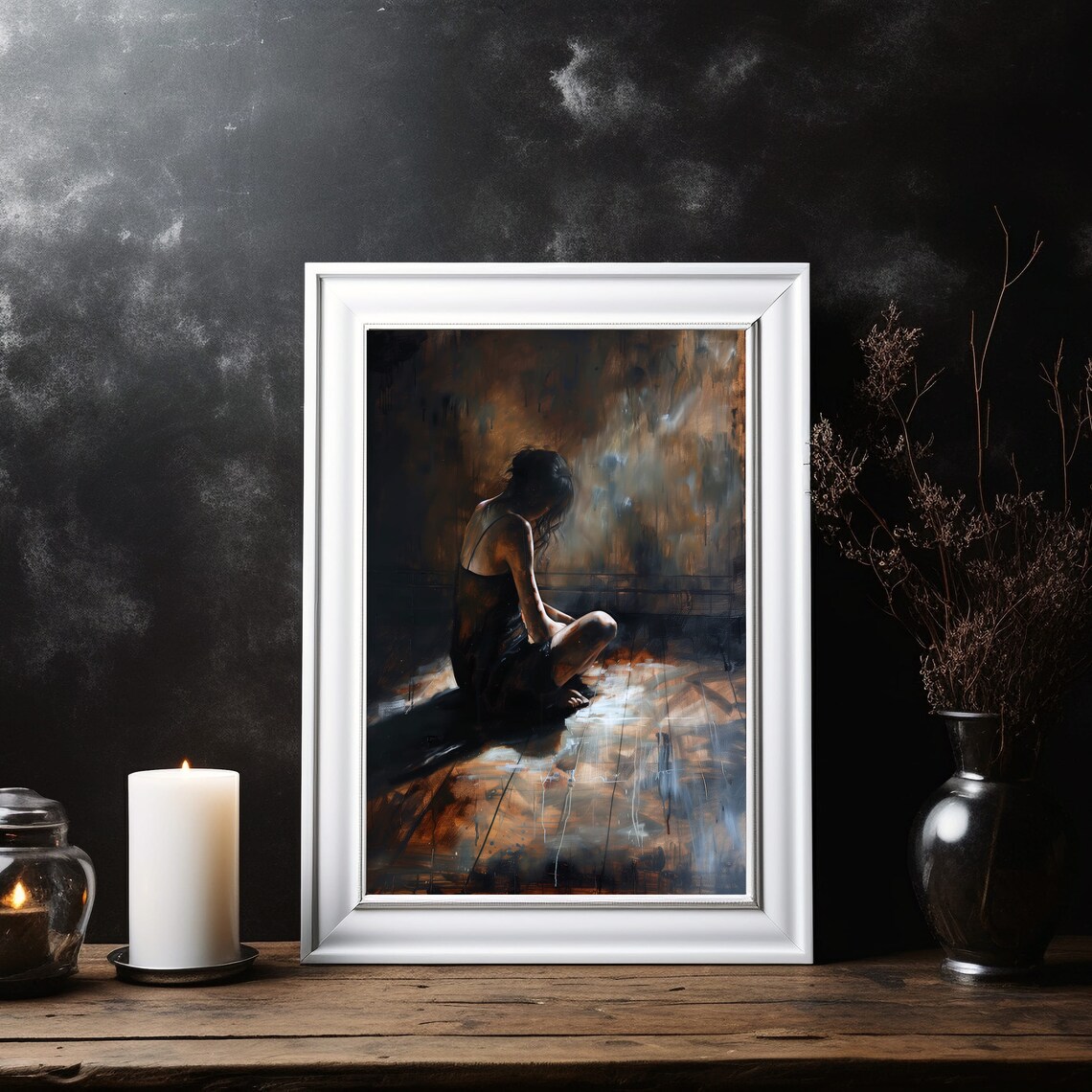 Moody Woman Art Print, Dark Gothic Home Decor - Image 4